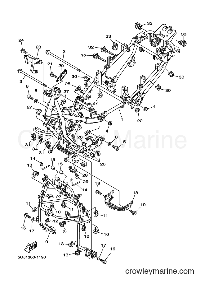 Yamaha Motors XP500 (5GJ1) [101] - FRAME