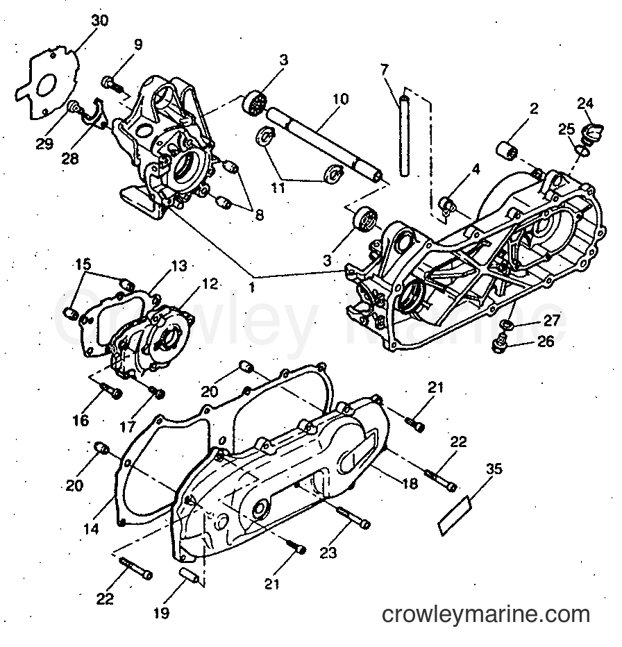 1999 Scooter YH50 - YH50 (5FV1) [020] - CRANKCASE