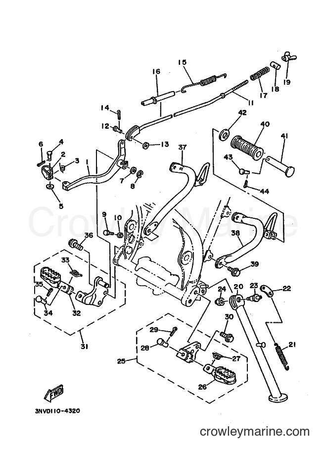 1994 Dirt Bike XT350 - XT350 (3NVF) [010] - STAND & FOOTREST