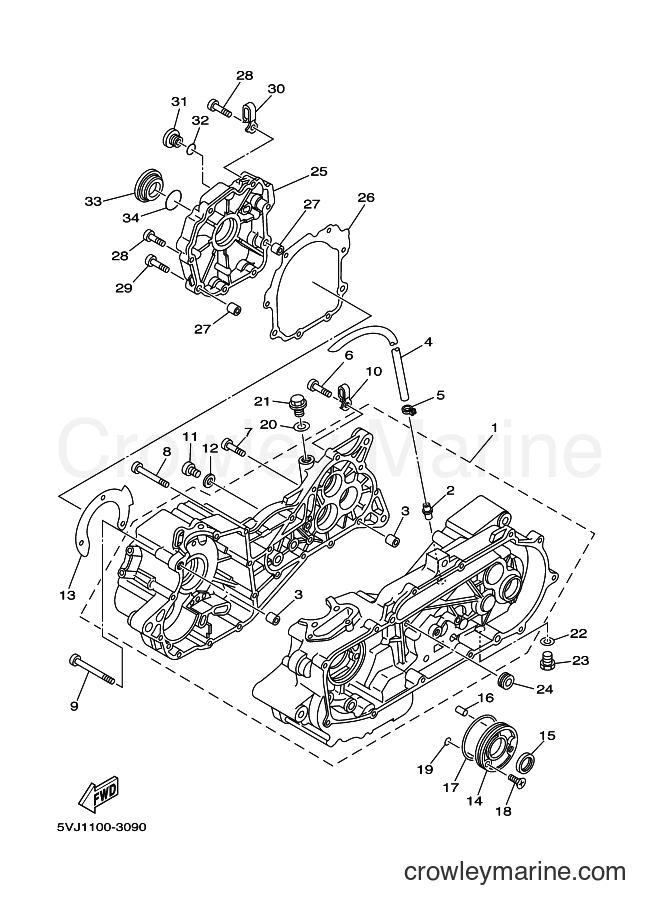 Yamaha Motors YFM125A (1PY2) [010] - CRANKCASE