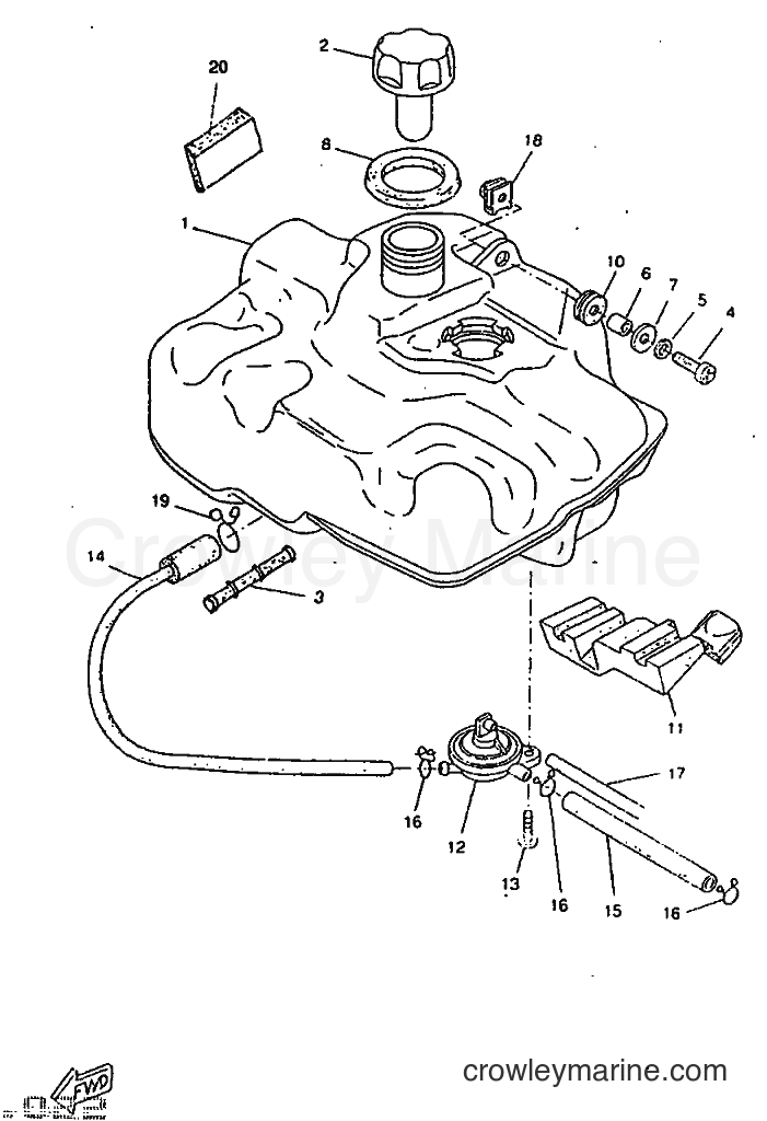 1998 Scooter CW50RSP - CW50RSP (4URD) [999] - FUEL TANK