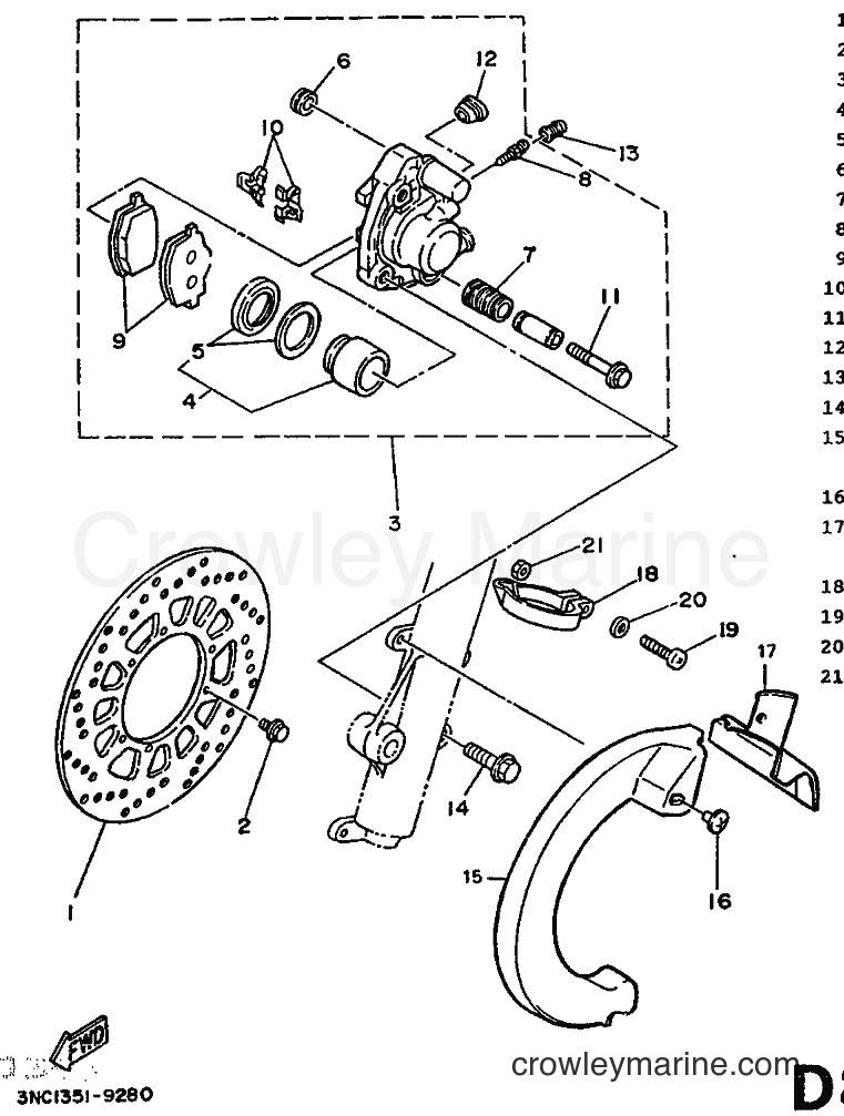 1989 Dirt Bike DT125R - DT125R (3PY2) [999] - FRONT BRAKE CALIPER