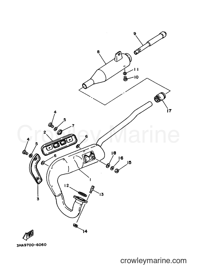 Yamaha Motors AG100F (5HS1) [010] - EXHAUST