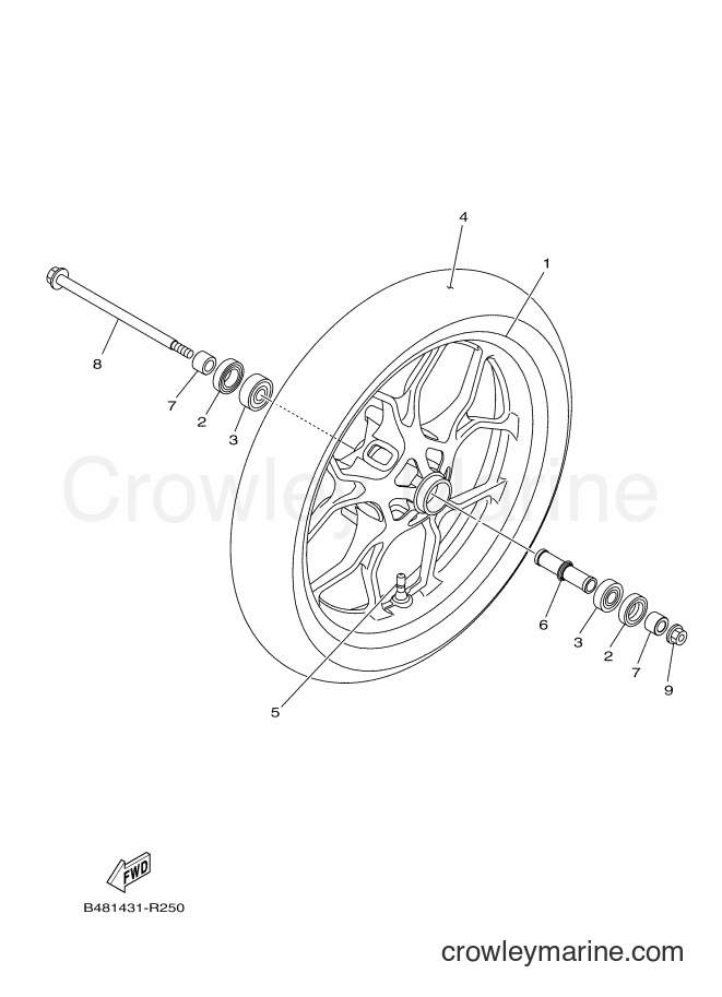 2016 Street Bike TFX150 - TFX150 (B481) [010] - FRONT WHEEL