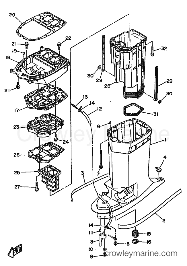 Yamaha Motors L250AET (61B) [999] - UPPER CASING