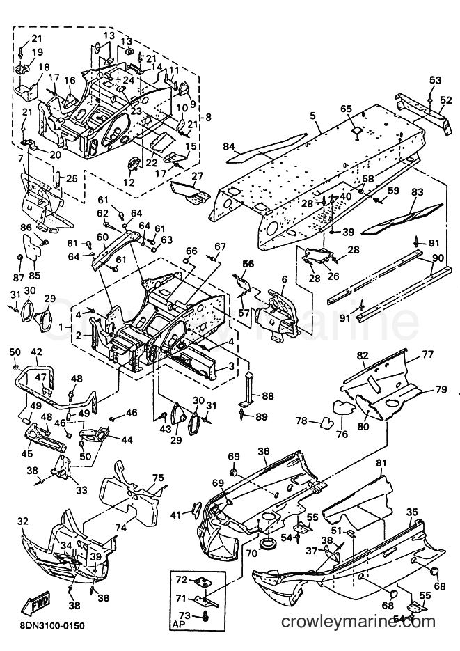 Yamaha Motors SRX700 (8DN3) [020] - FRAME