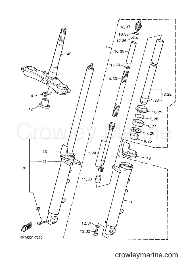 2002 Street Bike XJ900S - XJ900S (4KMD) [010] - FRONT FORK