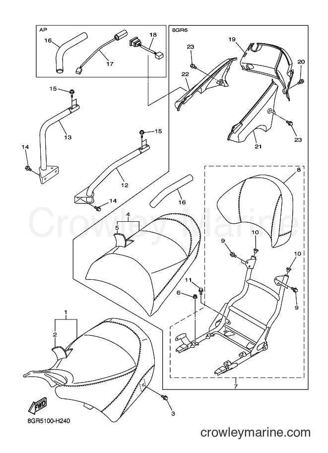 2009 Snowmobile RPZ50MP - RPZ50MP (8GR5) [020] - SEAT