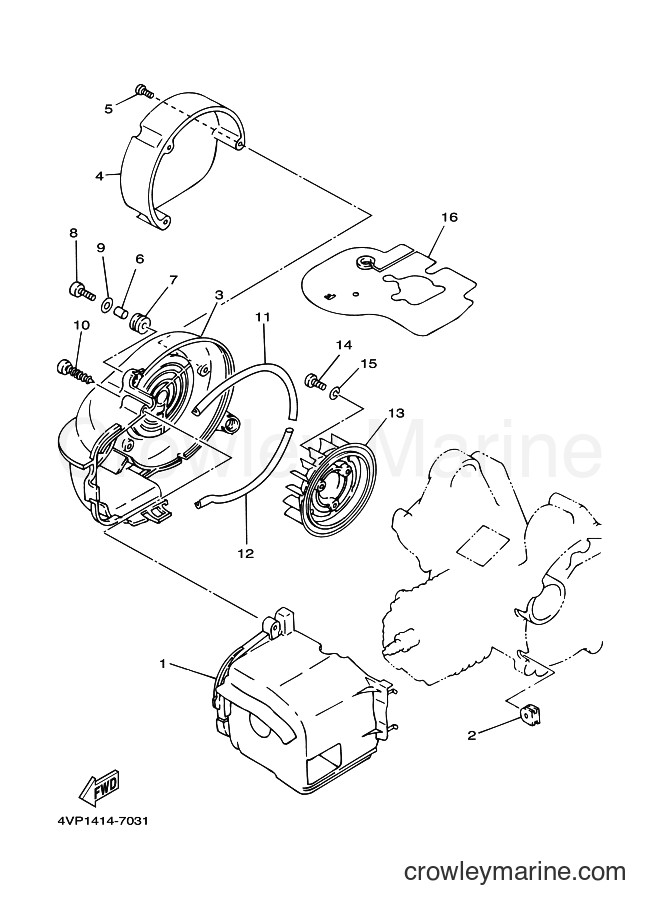 2003 Scooter YA100W - YA100W (5FA3) [010] - エアシユラウド & フアン