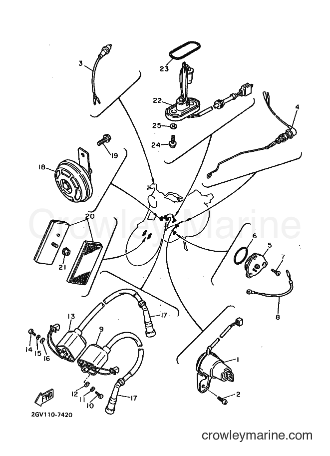 1988 Cruiser XV535U - XV535U (2JV0) [010] - ELECTRICAL 2
