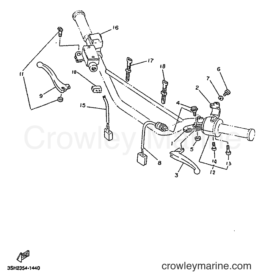 1992 Dirt Bike TDR125 - TDR125 (3XE2) [999] - HANDLE SWITCH & LEVER