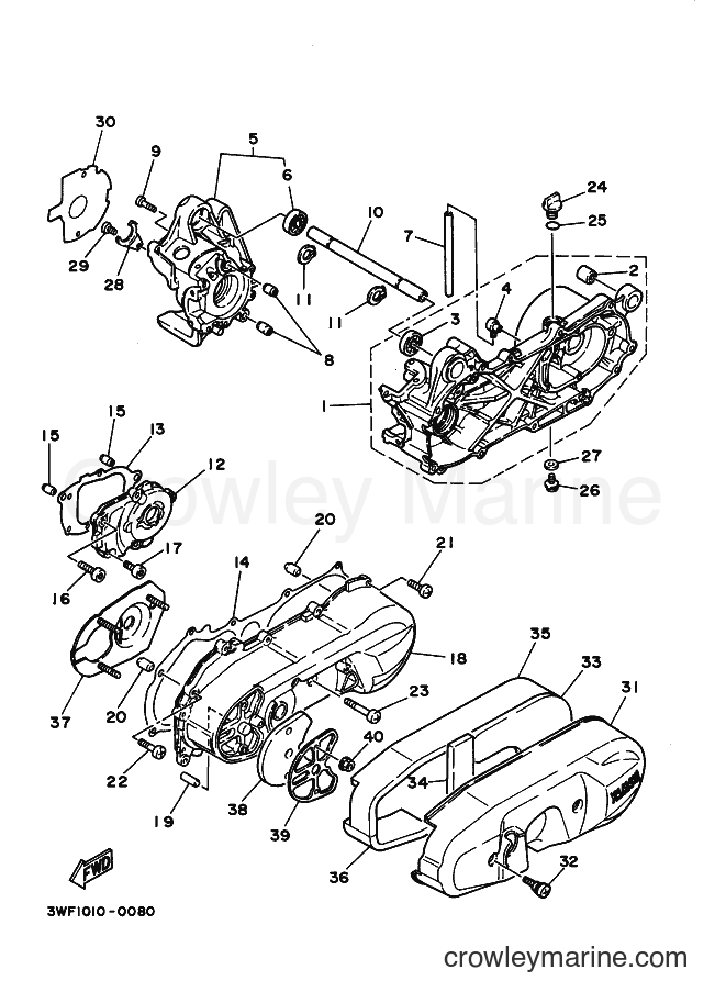 1991 Scooter CY90 - CY90 (4CX1) [999] - CRANKCASE