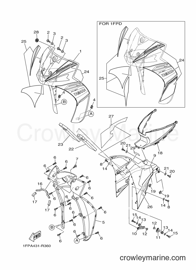 Yamaha Motors T115FL (1FPC) [010] - LEG SHIELD