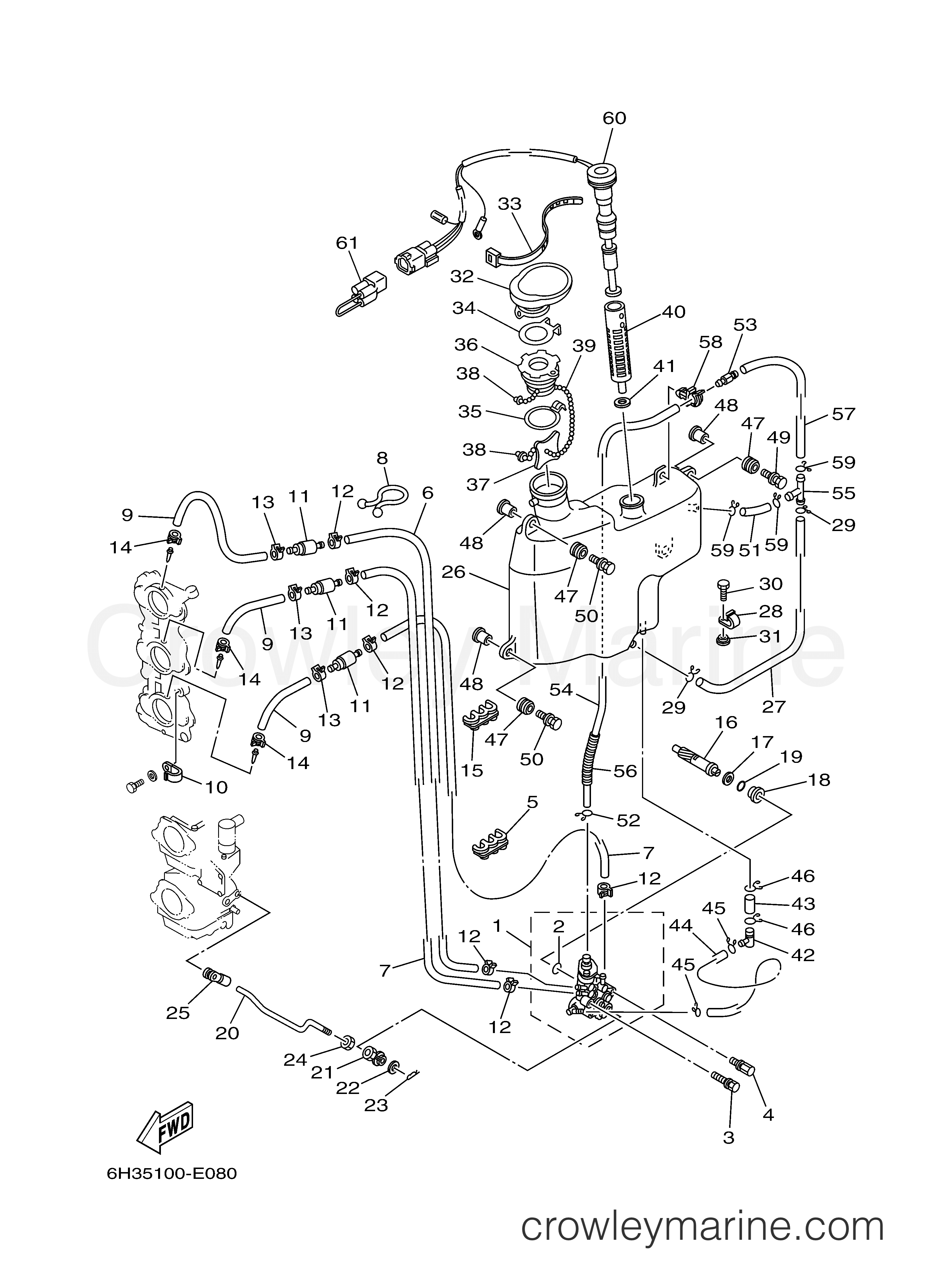 Yamaha Motors 60TLR - OIL PUMP