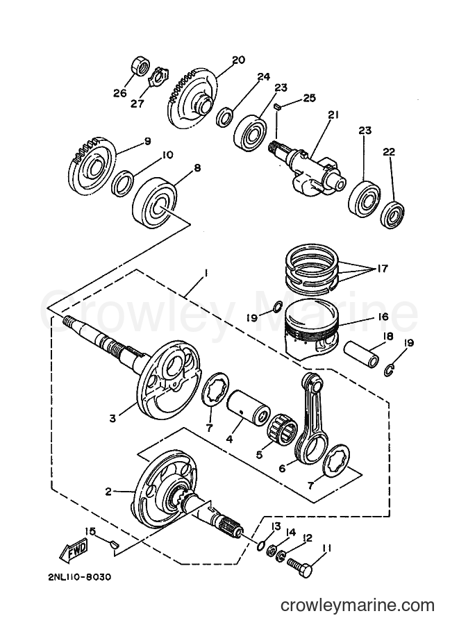 1988 ATV YFP350 - YFP350 (2TX0) [015] - CRANKSHAFT & PISTON