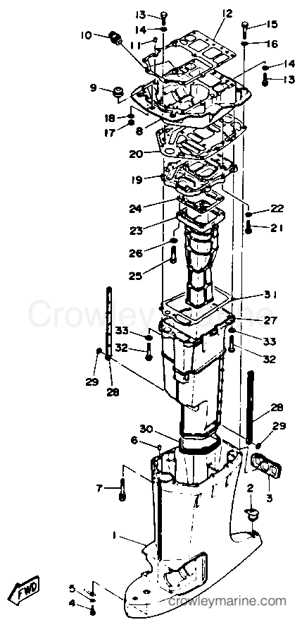 Yamaha Motors C115TLRP - UPPER CASING