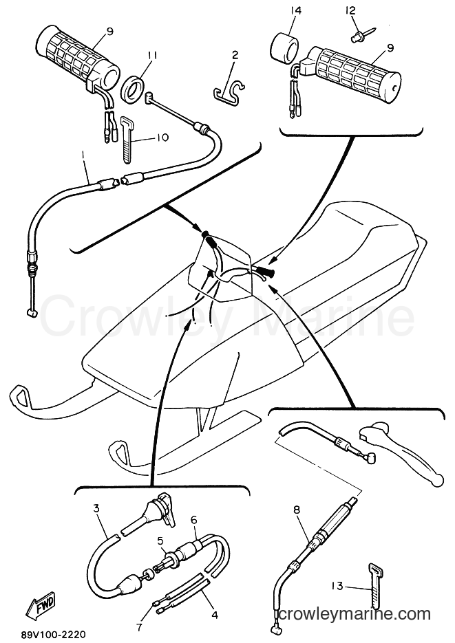 Yamaha Motors VT480TF (8BM2) [999] - CONTROL CABLE