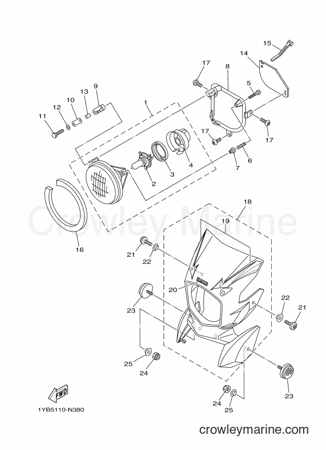 2014 Dirt Bike XT250 - XT250 (1YB7) [010] - HEADLIGHT