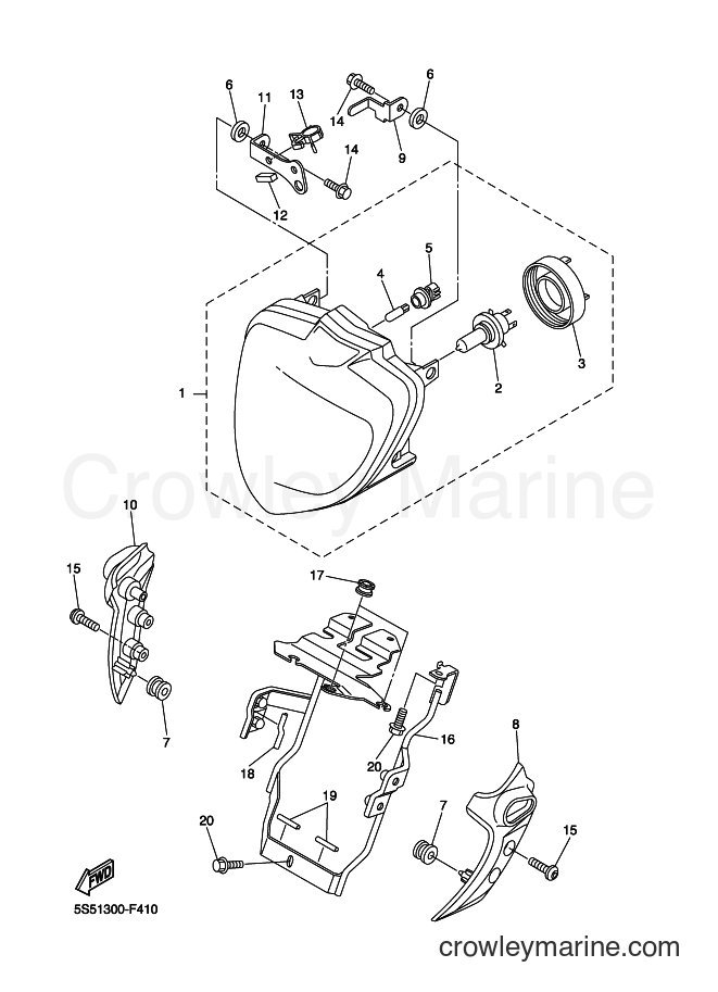 2009 Street Bike FZ6-NAHG - FZ6-NAHG (5S44) [040] - HEADLIGHT