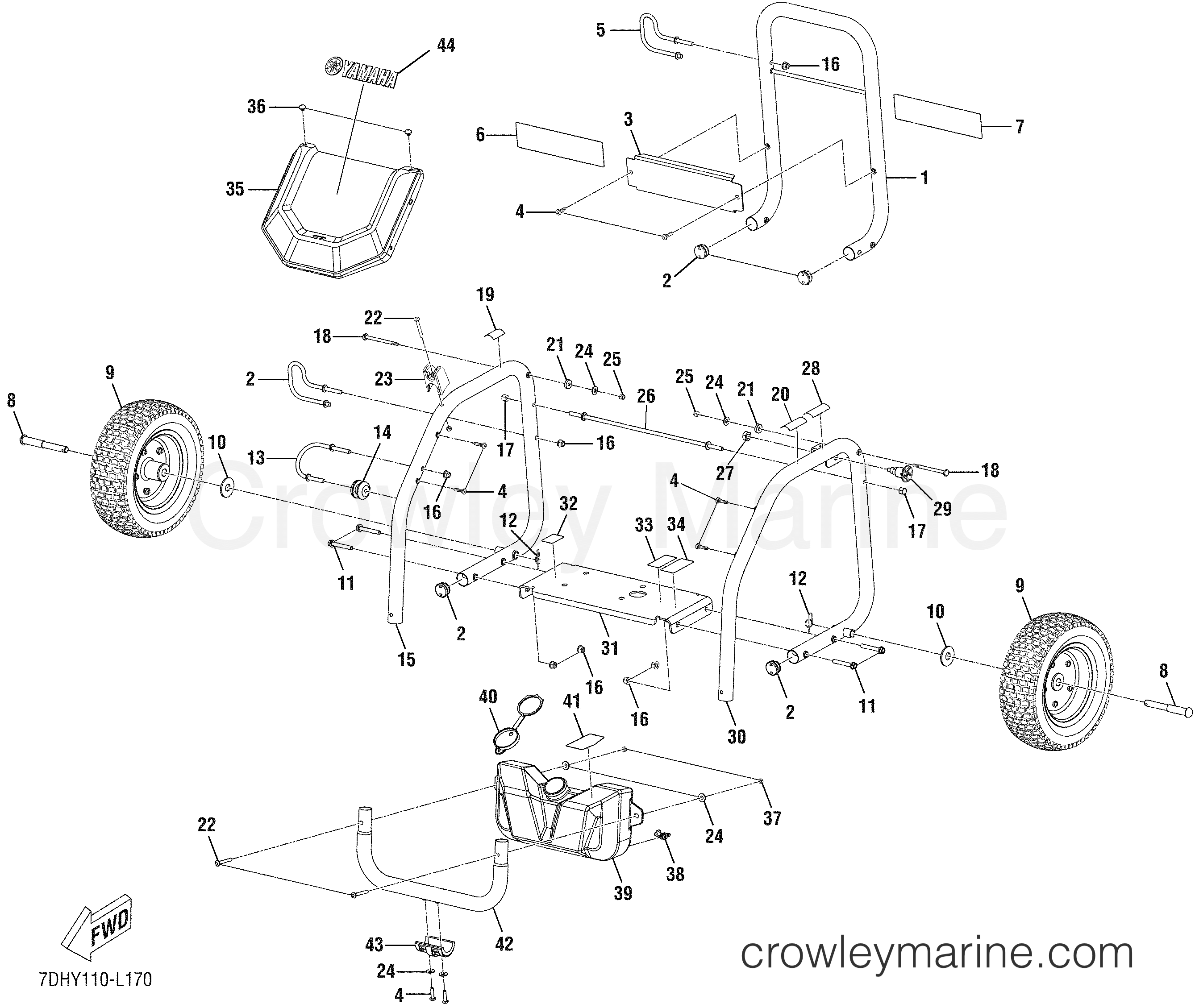 Yamaha Motors PW3028A  (PRESSURE WASHER) - FRAME ASSEMBLY