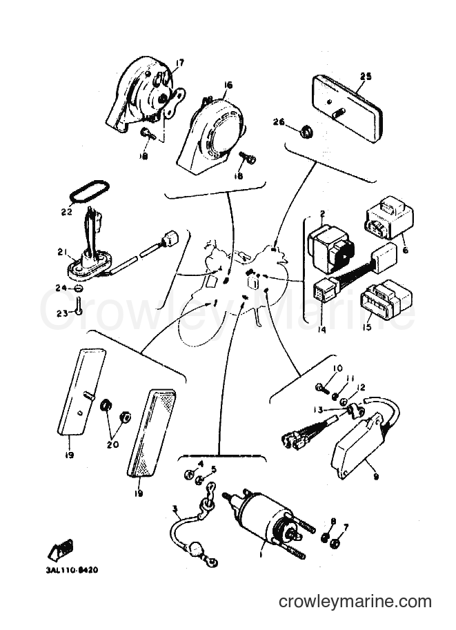 1990 Cruiser XV750 - XV750 (3JL6) [010] - ELECTRICAL 2