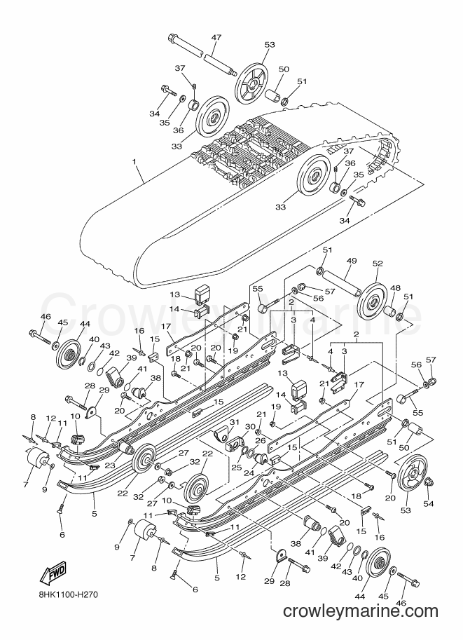 2009 Snowmobile RFX10RSS - RFX10RSS (8HK2) [010] - TRACK SUSPENSION 1