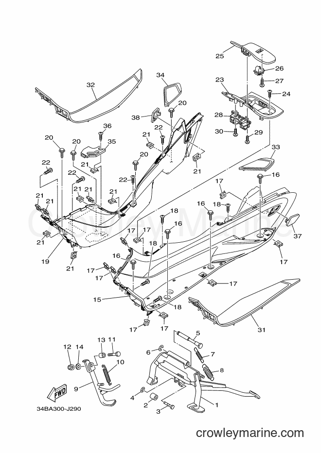 Yamaha Motors YP400A (34BE) [010] - STAND & FOOTREST