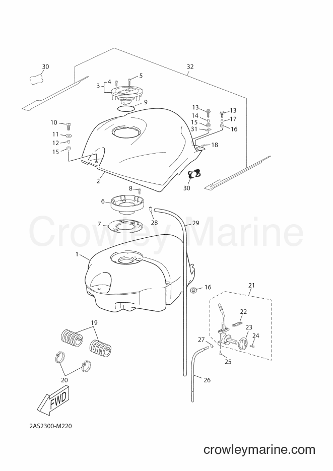 2012 Scooter TZR50 - TZR50 (2AS2) [020] - FUEL TANK