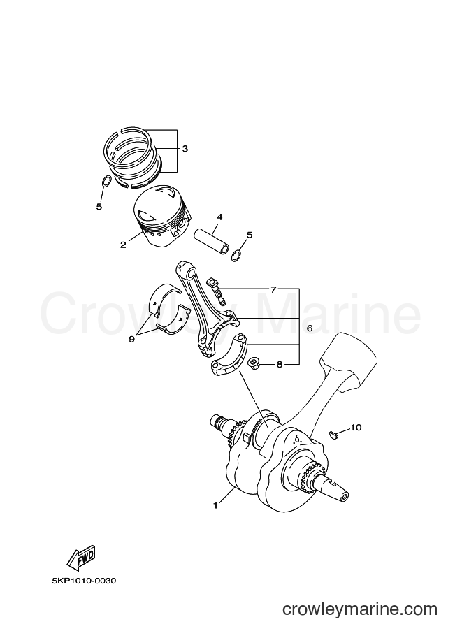 Yamaha Motors XVS400 (35C8) [010] - CRANKSHAFT & PISTON
