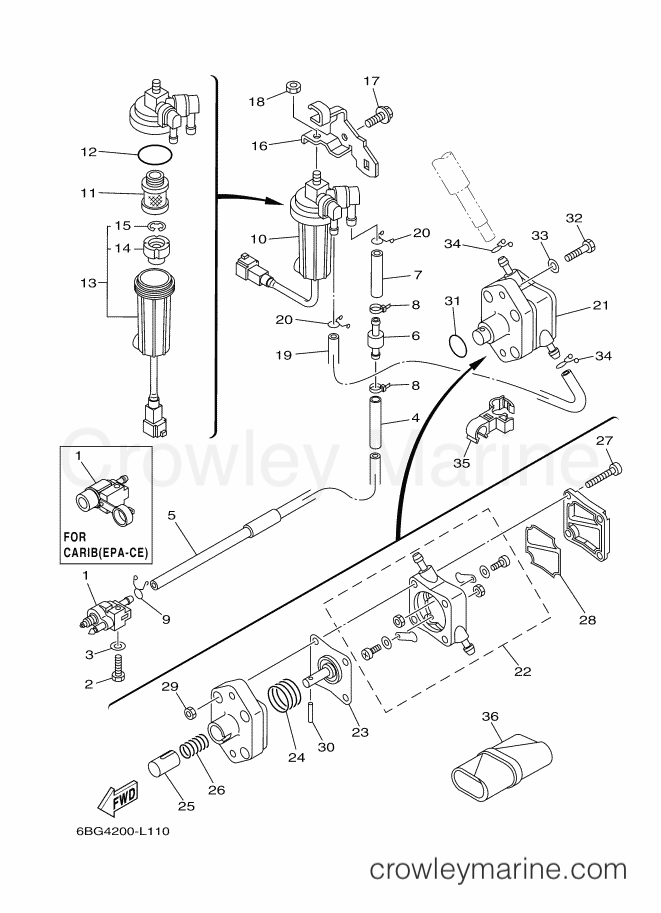 Yamaha Motors F40FETL (6BG5) [410] - FUEL