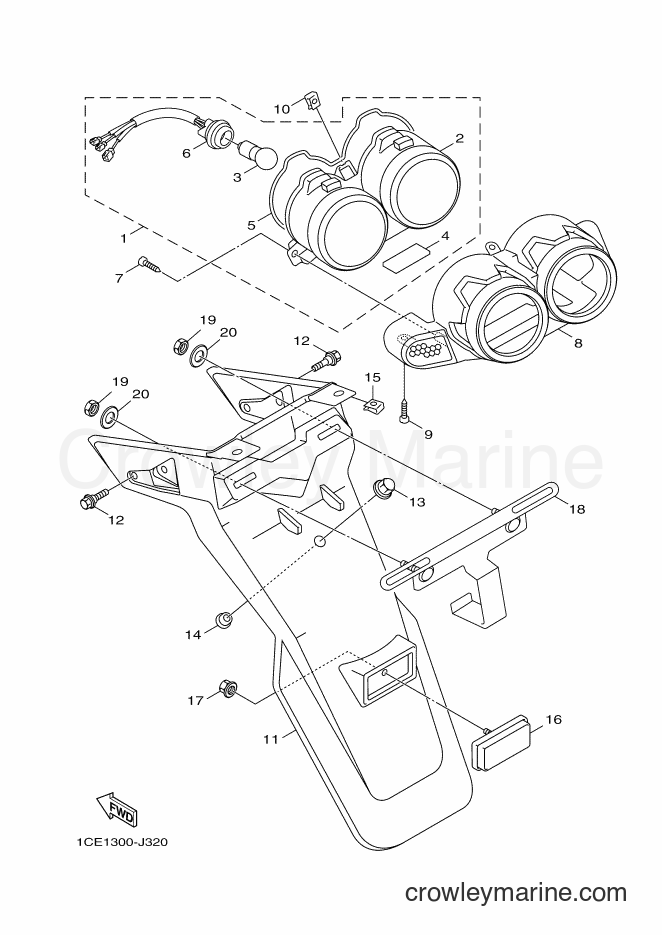 2010 Scooter YW125 - YW125 (1CE2) [010] - TAILLIGHT