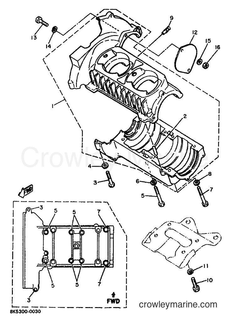 1996 Snowmobile ET340PK - ET340PK (81V) [999] - CRANKCASE