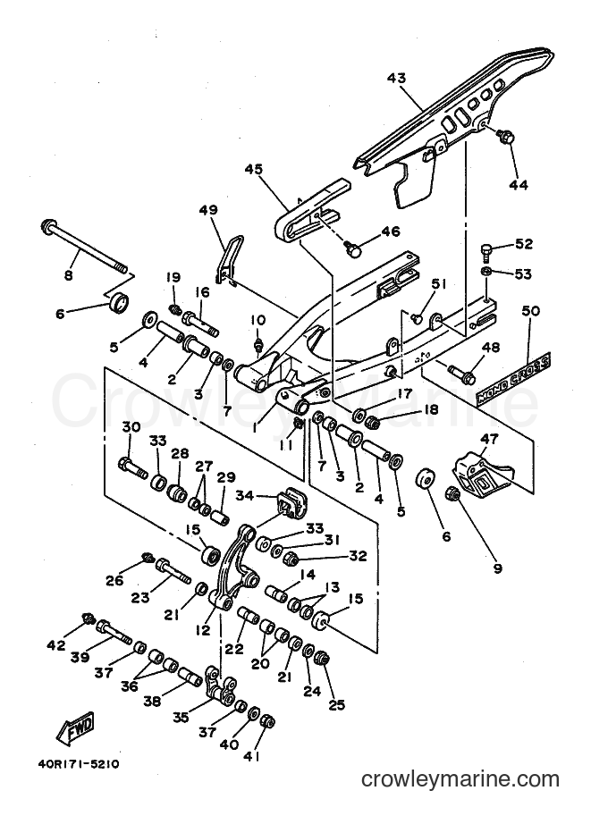 Yamaha Motors DT200U (40R0) [010] - REAR ARM