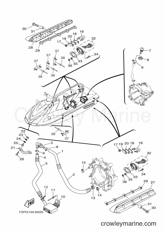 Yamaha Motors VX1100E-P (F2PP) [010] - HULL & DECK