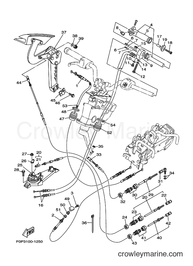 Yamaha Motors JET FOR XA800 (67A1) [02C] - CONTROL CABLE