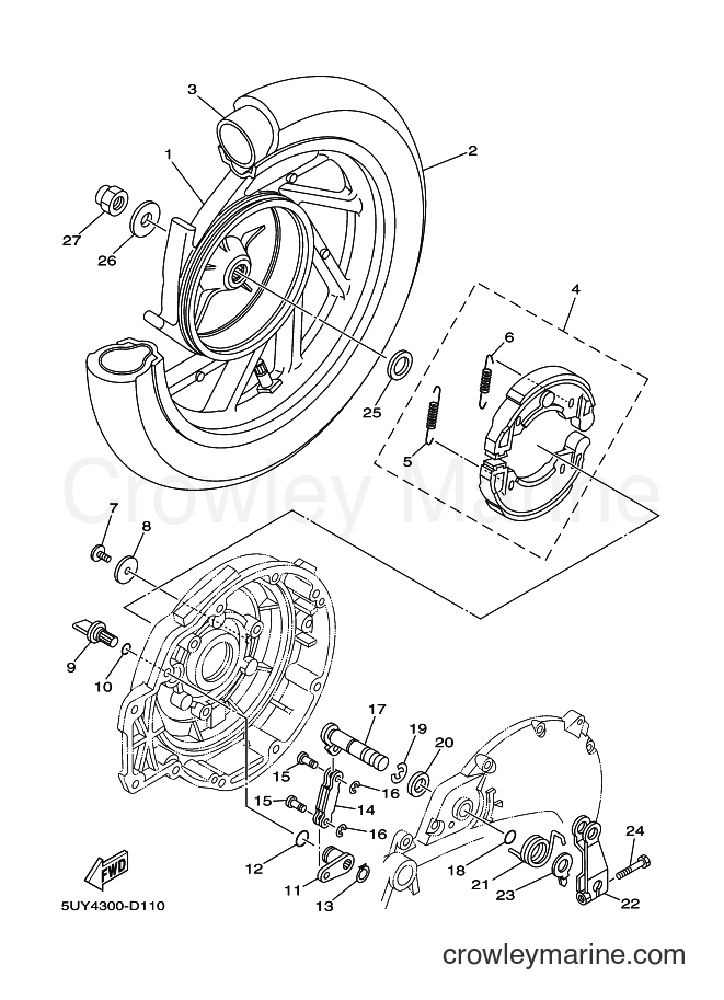 2005 Scooter EA06 PASSOL - EA06 PASSOL (5UY4) [030] - REAR WHEEL