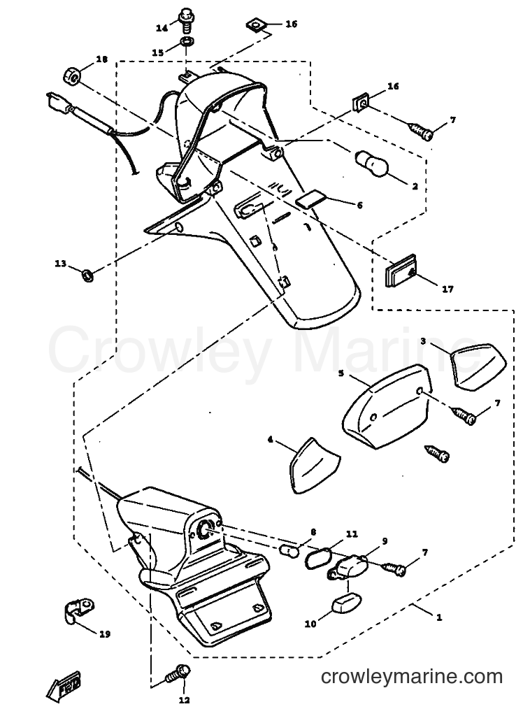 1999 Scooter YW100 - YW100 (4VPL) [010] - TAILLIGHT