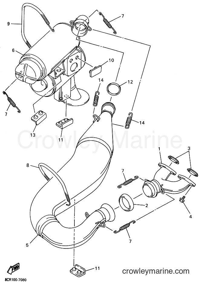Yamaha Motors VX600XT (8DA1) [020] - EXHAUST