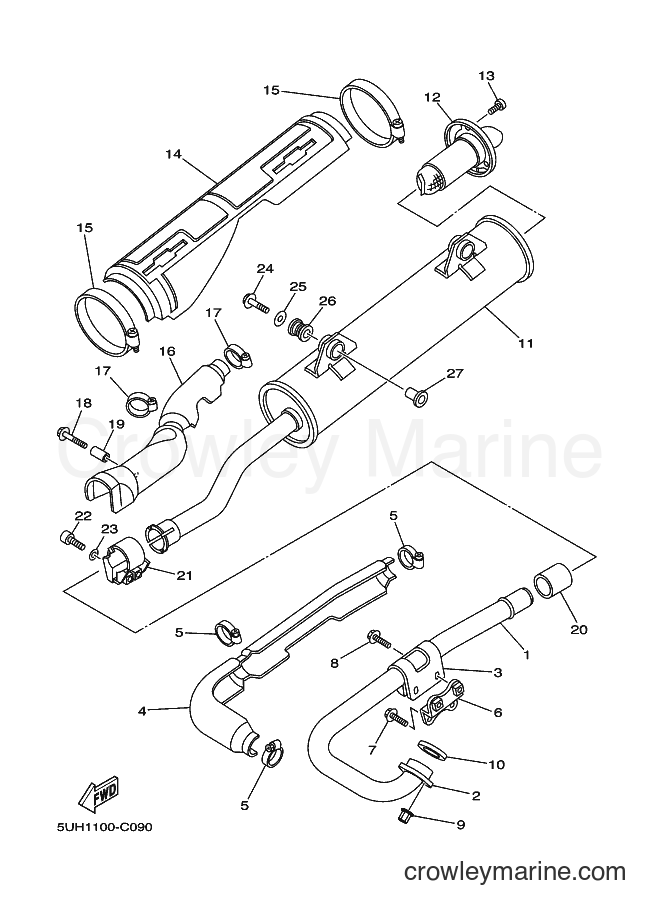 2010 ATV YFM350FWAN - YFM350FWAN (4S2K) [020] - EXHAUST