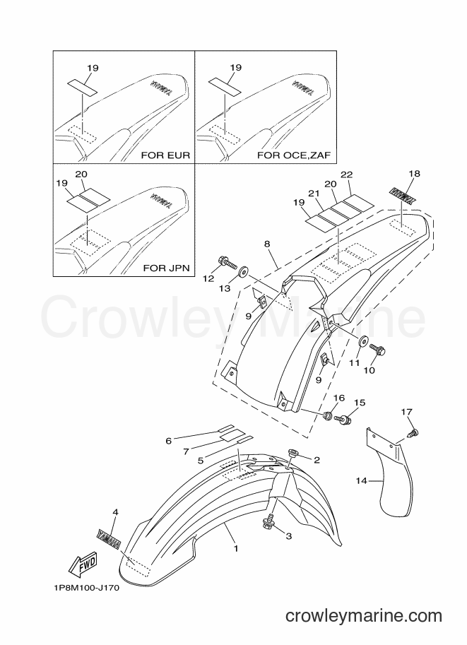 2010 Dirt Bike YZ125 - YZ125 (1C3M) [020] - FENDER