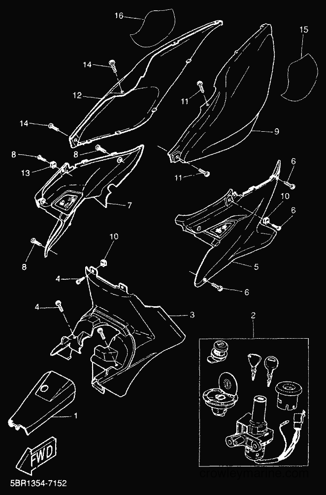 1999 Scooter YQ50 - YQ50 (5KH1) [010] - SIDE COVER