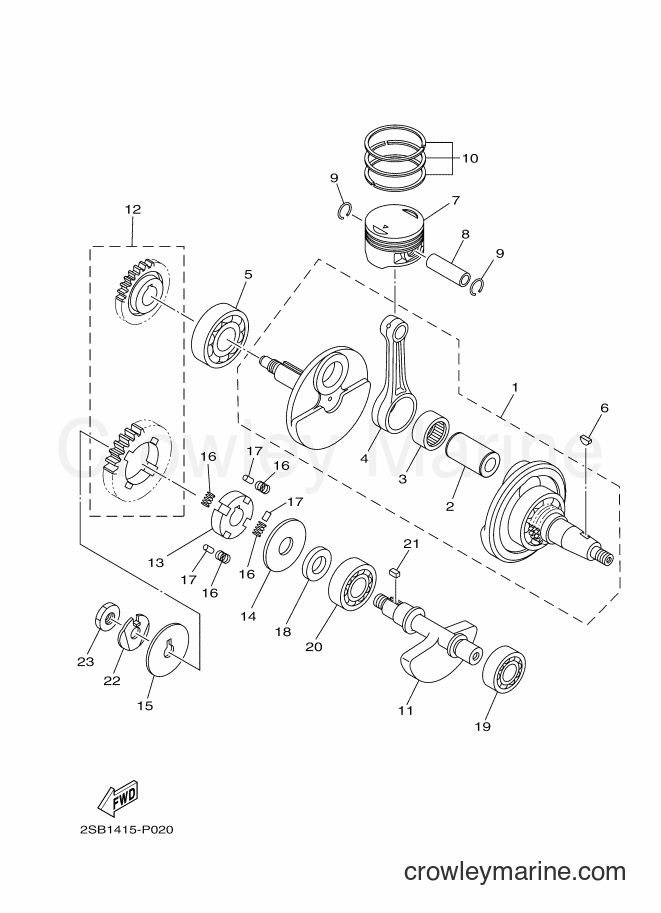 2017 Street Bike YS125-5C - YS125-5C (BT41) [050] - CRANKSHAFT & PISTON
