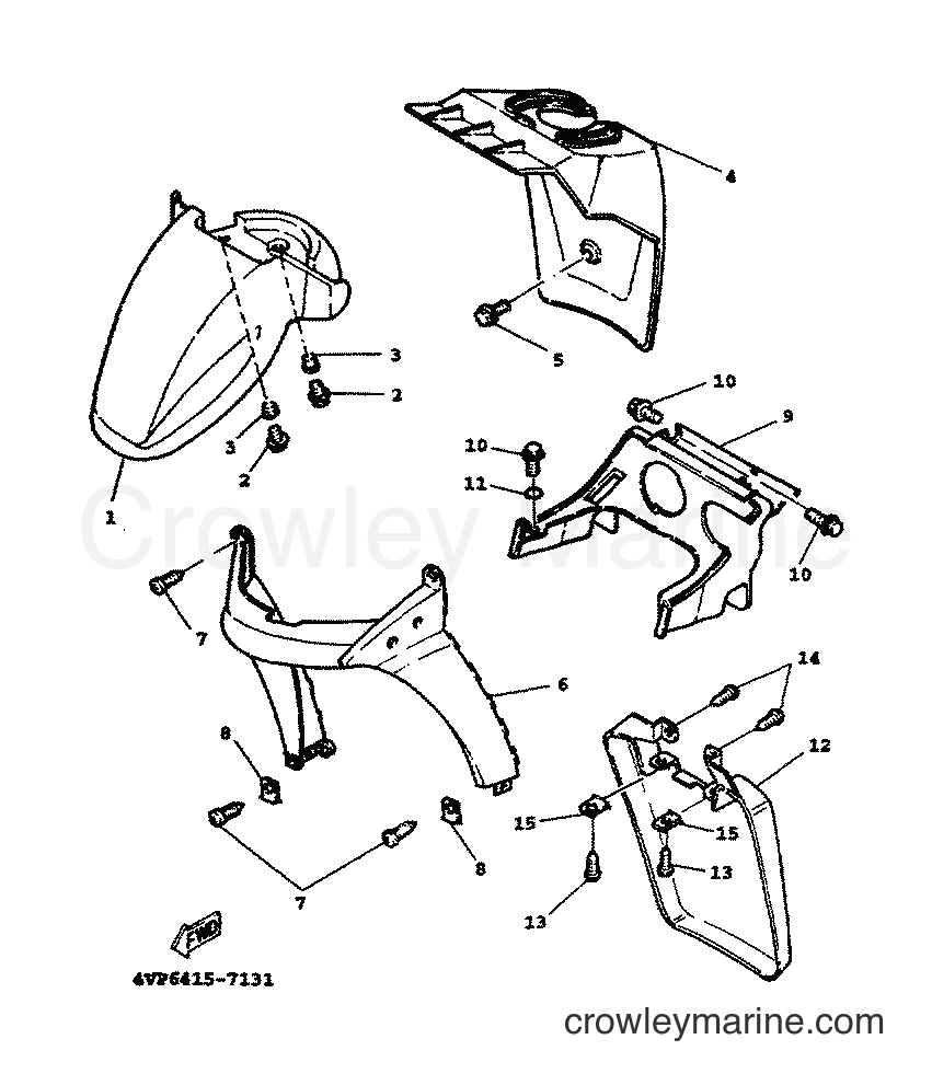 2000 Scooter YW100T - YW100T (5JY2) [010] - FRONT FENDER