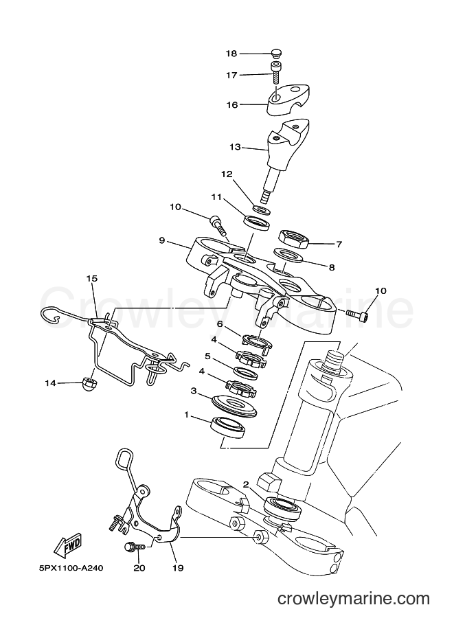 Yamaha Motors XV1700PC (5PX3) [010] - STEERING