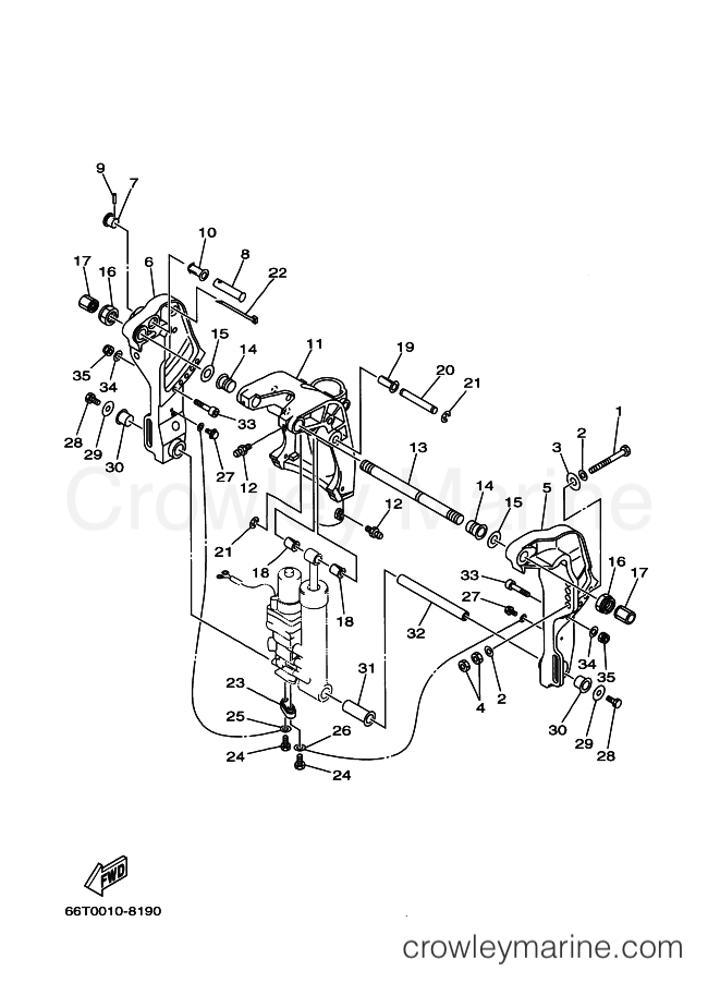 Yamaha Motors (E)40X (66T) [040] - BRACKET 2