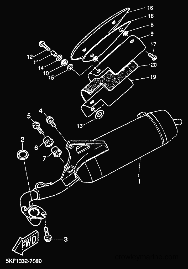 1999 Scooter YQ50L - YQ50L (5KF3) [010] - EXHAUST