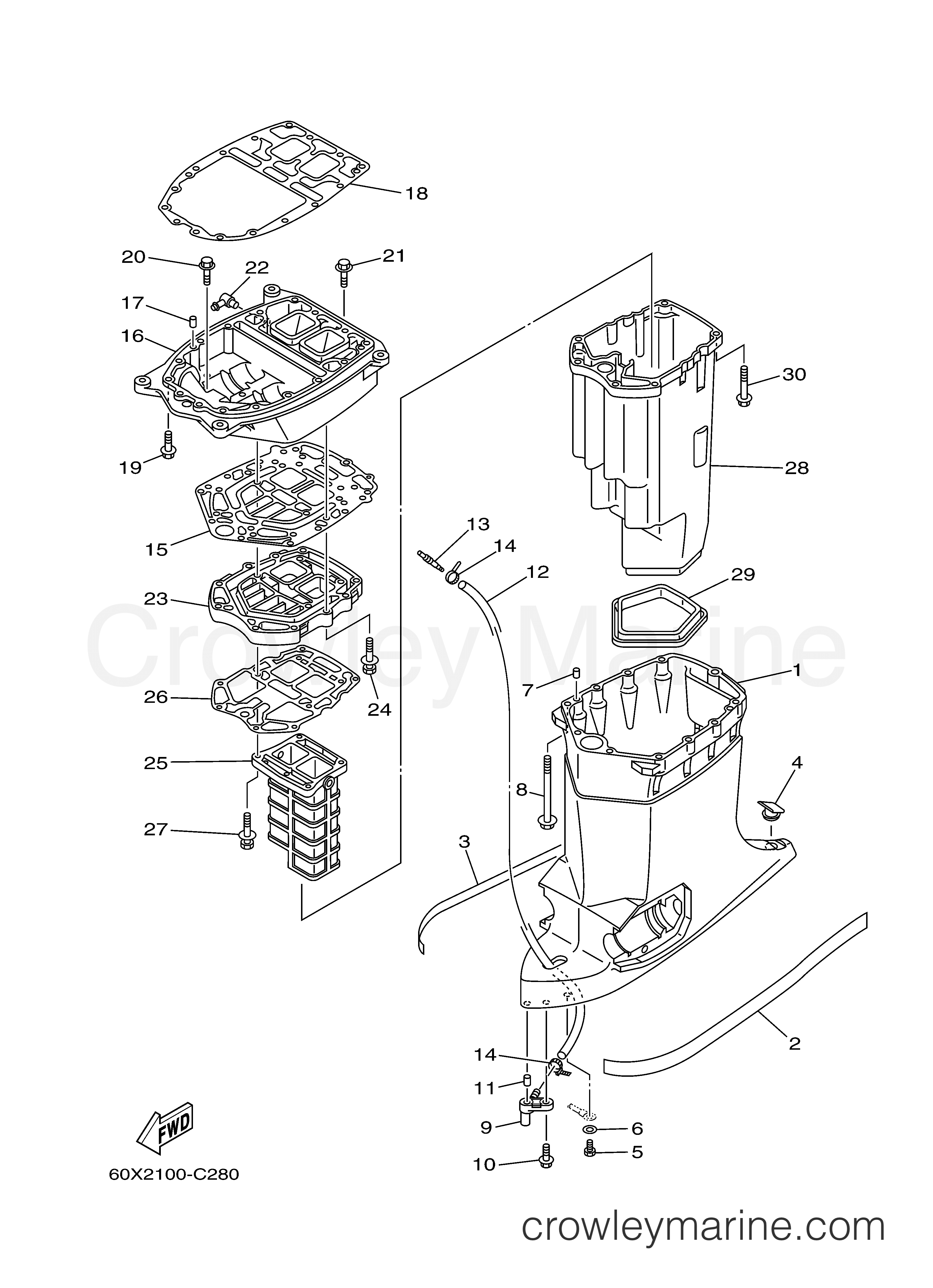 Yamaha Motors VZ250TLRC - UPPER CASING