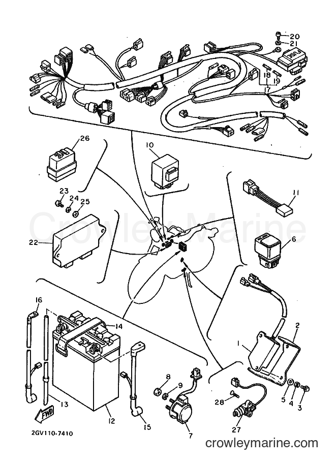 1988 Cruiser XV535U - XV535U (2JV0) [010] - ELECTRICAL 1