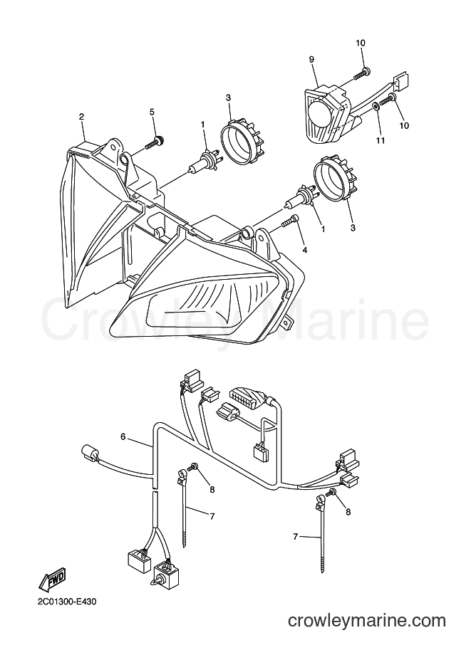 2007 Sport Bike YZF-R6 - YZF-R6 (2C0B) [070] - HEADLIGHT