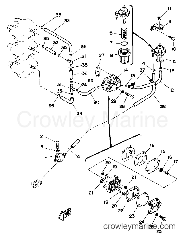 Yamaha Motors 50ETMLD - FUEL SYSTEM
